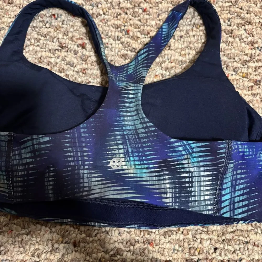 Lululemon Wunder Train Bra *Medium Support, C/D Shapeshifter Flux Blue- Size 12